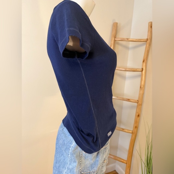 Lauren Ralph Lauren Navy Blue Zipper Cap Sleeve Boat Neck Women's M - Picture 4 of 8